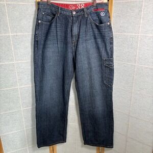Vintage Y2K G-Unit Jeans Baggy 36 / 32  Hip Hop Loose‎ Club Dark Wash 5 Pocket